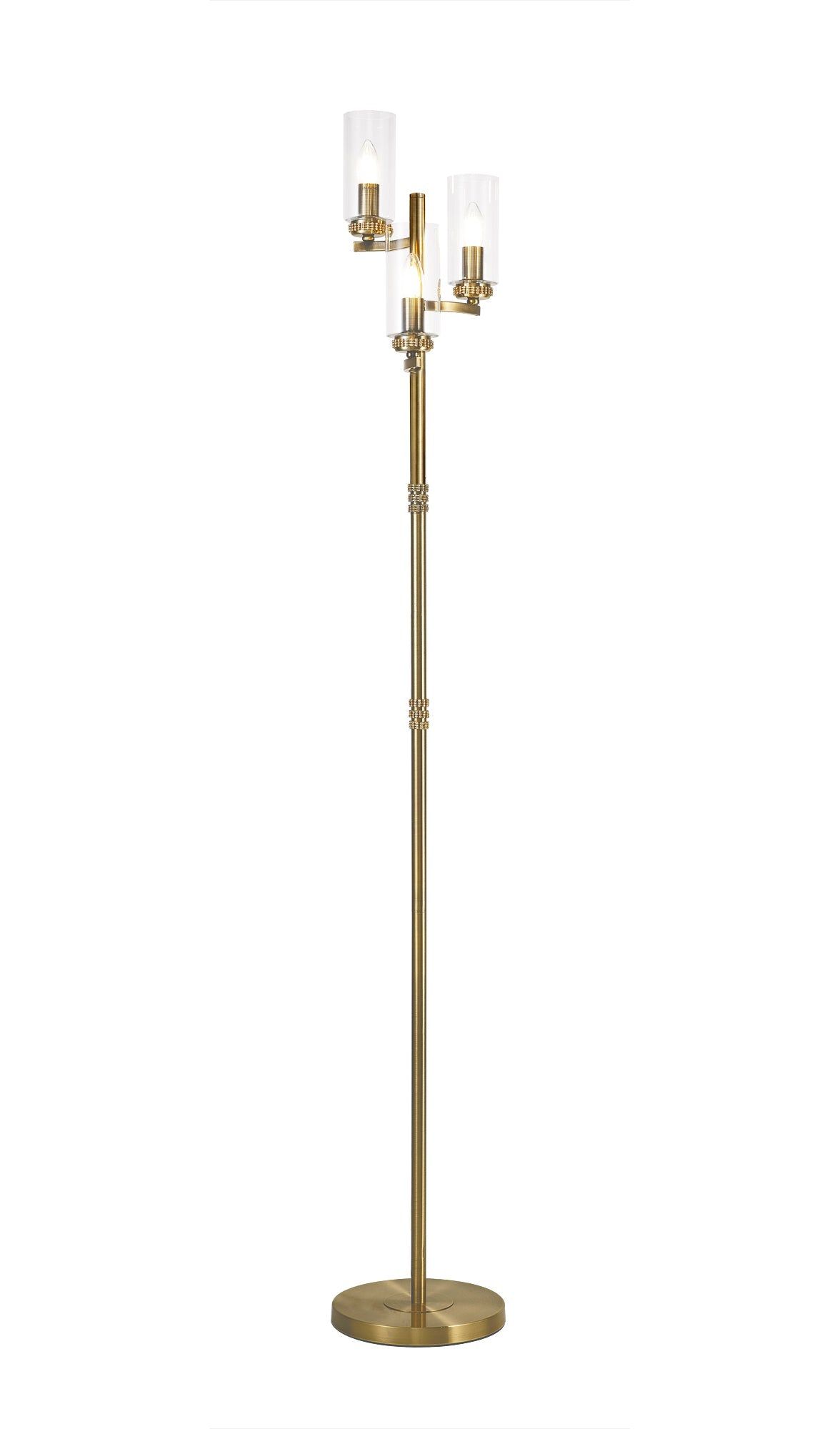 Deck Floor Lamp, 3 x E14, Antique Brass, Polished Gold, Polished Nickel