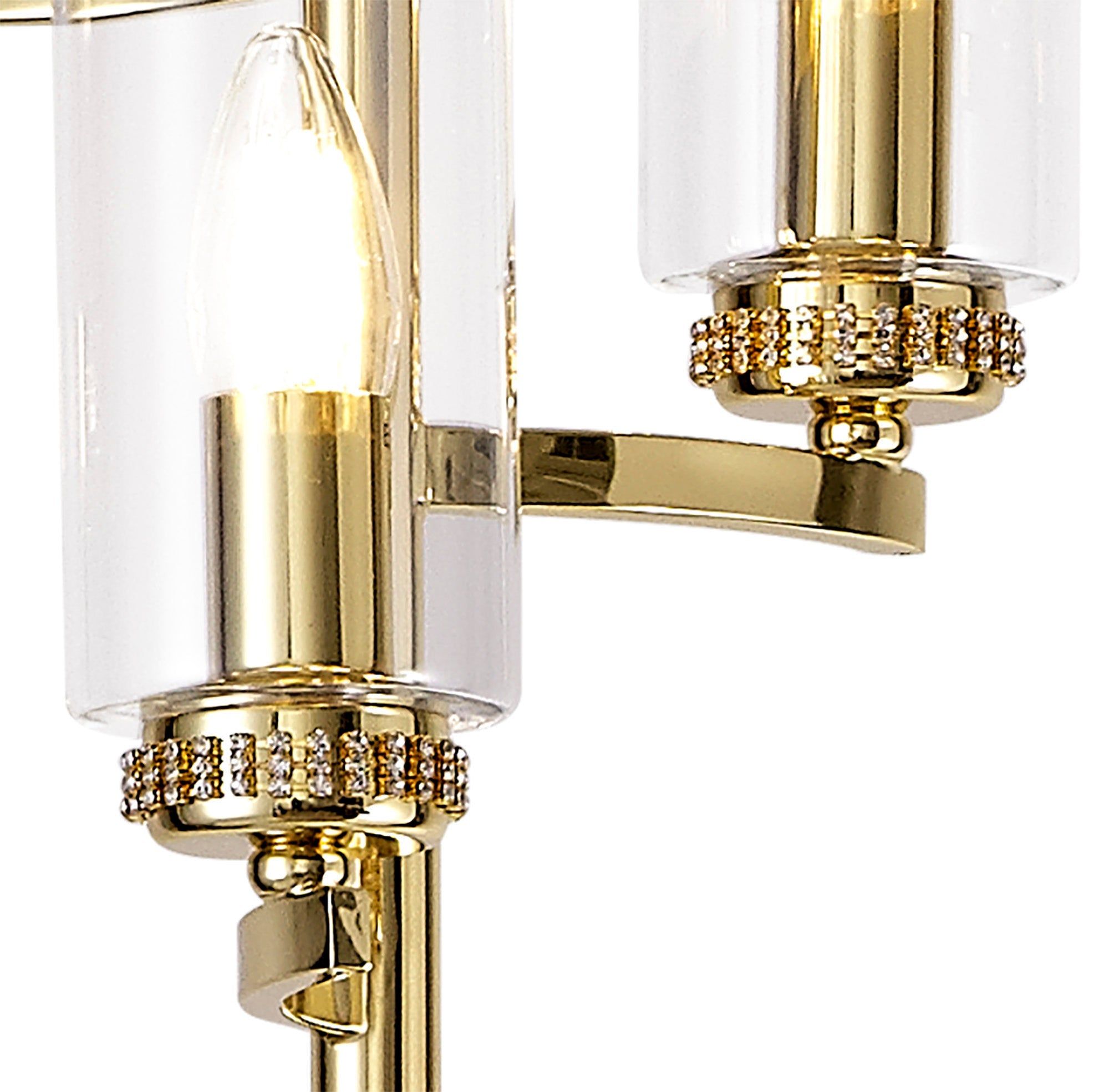 Deck Floor Lamp, 3 x E14, Antique Brass, Polished Gold, Polished Nickel