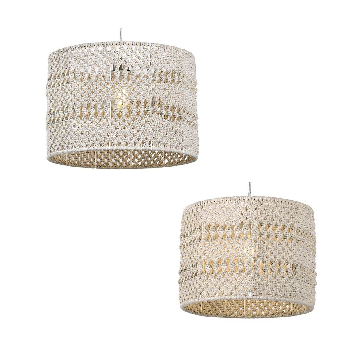 Devyn Natural Cotton Shade 2 Pack 30cm and 40cm - Cusack Lighting