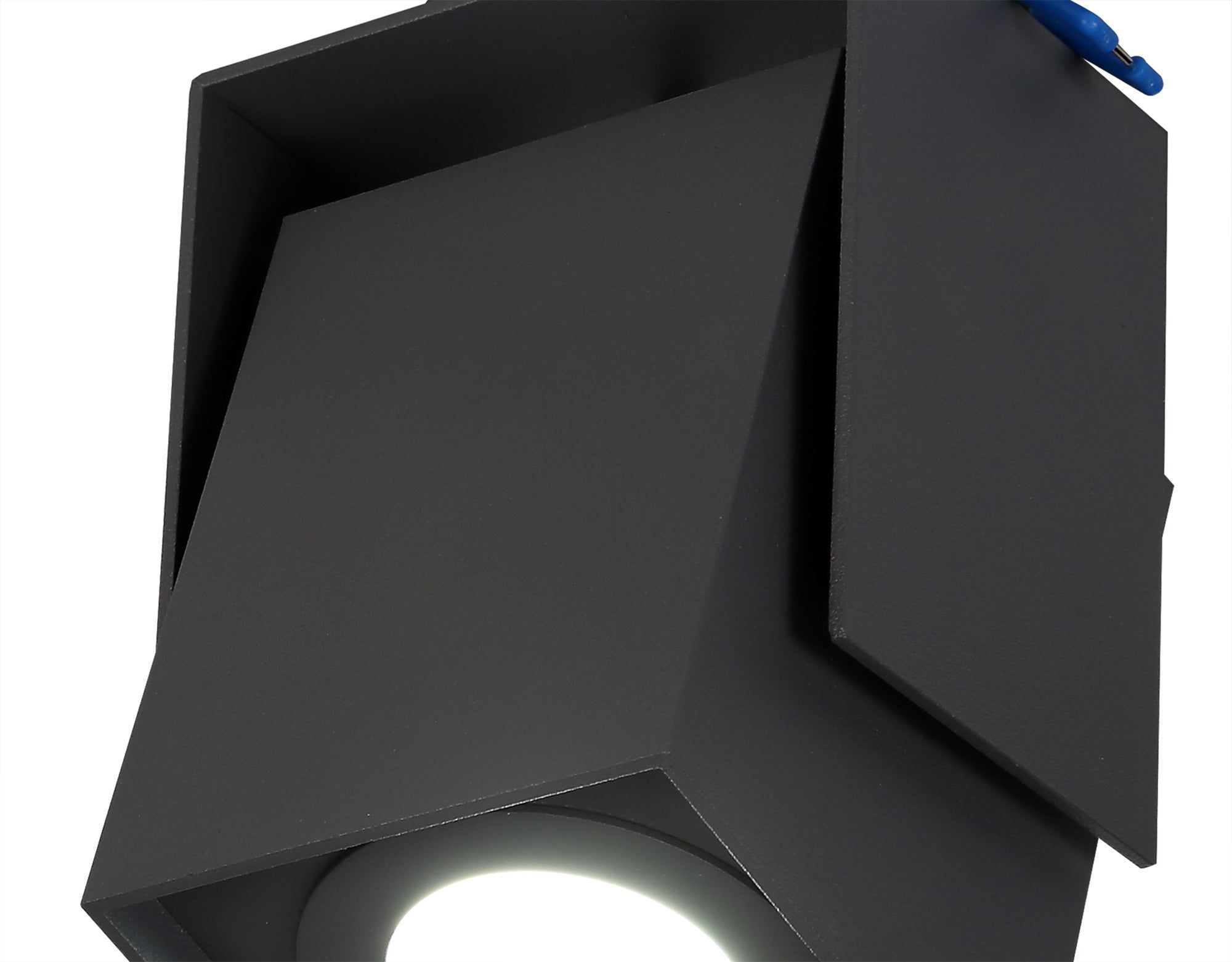 Litingzen Adjustable Square Spotlight, 1 Light GU10, Sand Anthracite,Sand White Cut Out: 62mm