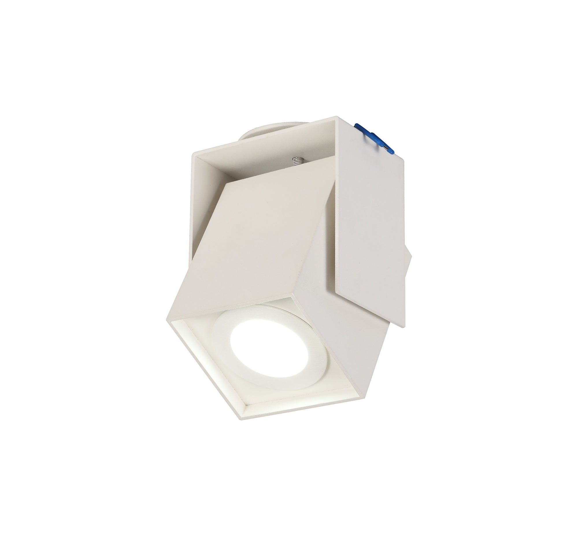 Litingzen Adjustable Square Spotlight, 1 Light GU10, Sand Anthracite,Sand White Cut Out: 62mm