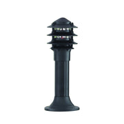 DIE CAST ALUMINIUM IP44 BLACK BOLLARD LIGHT WITH GLASS DIFFUSER 45cm - Cusack Lighting