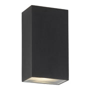 DIE CAST ALUMINIUM OUTDOOR UP/DOWN LED RECTANGLE WALL BRACKET, BLACK - Cusack Lighting