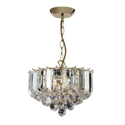 Gresham 3Lt Crystal Centre Light Small - Brass Finish