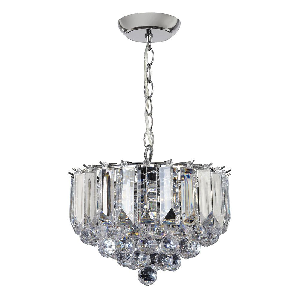 Gresham 3Lt Crystal Centre Light Small - Chrome Finish