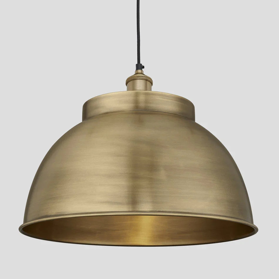 Brooklyn Dome Pendant - 17 Inch - Brass