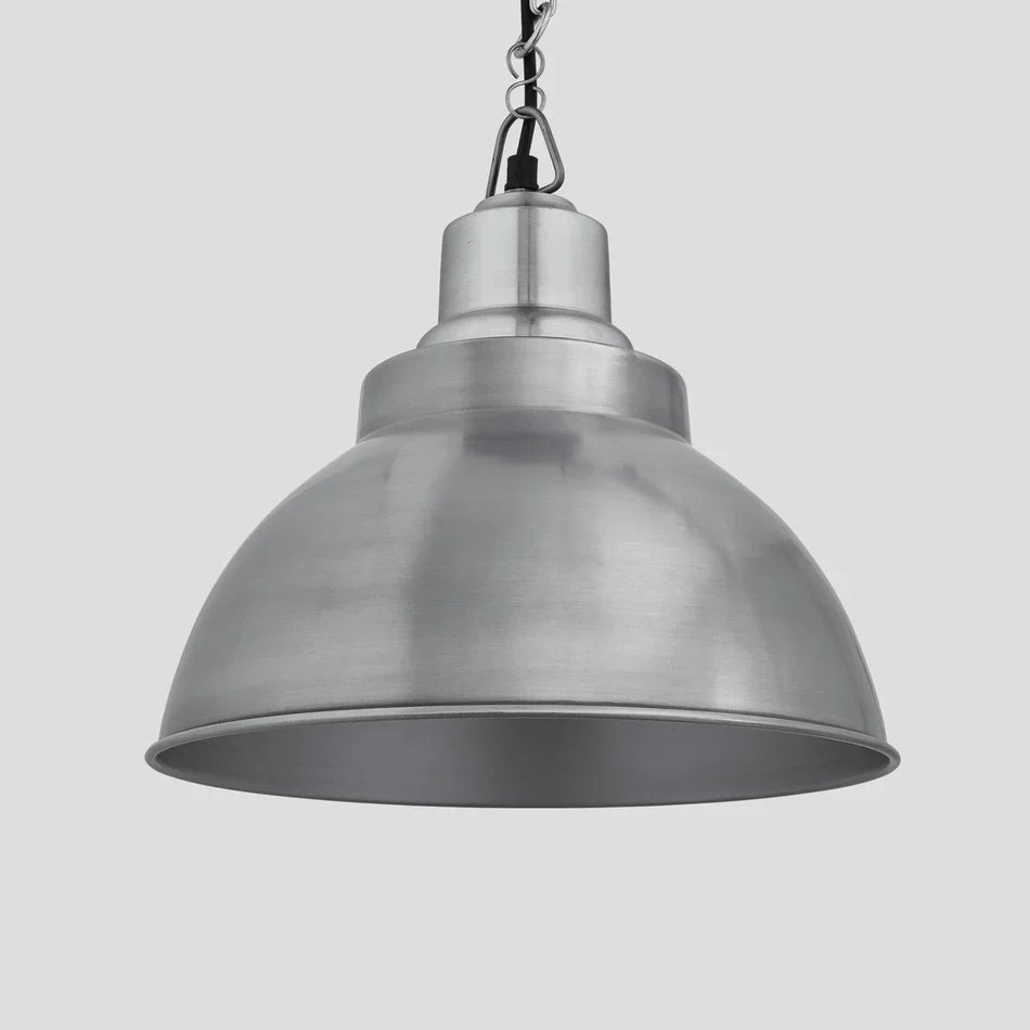 Brooklyn Dome Pendant - 13 Inch - Light Pewter