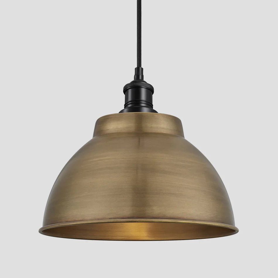 Brooklyn Dome Pendant - 13 Inch - Brass