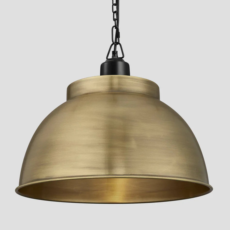 Brooklyn Dome Pendant - 17 Inch - Brass