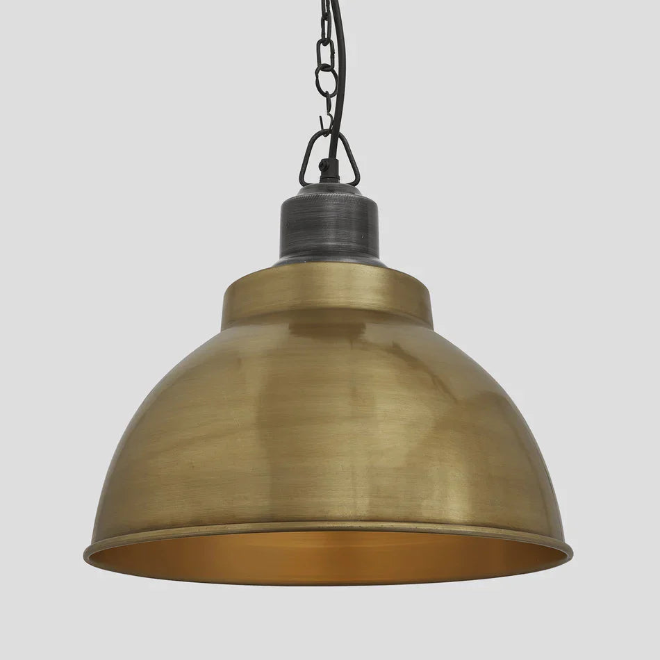 Brooklyn Dome Pendant - 13 Inch - Brass