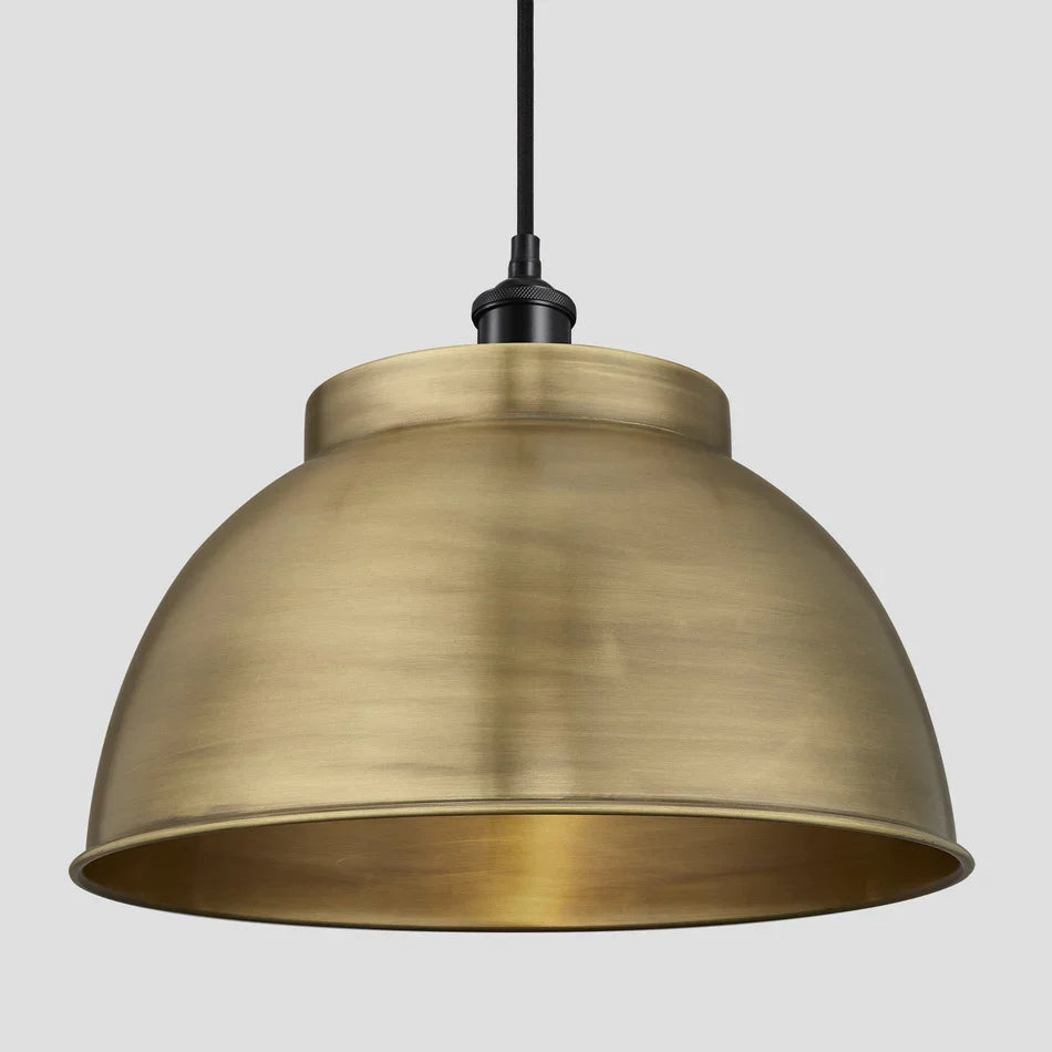 Brooklyn Dome Pendant - 17 Inch - Brass
