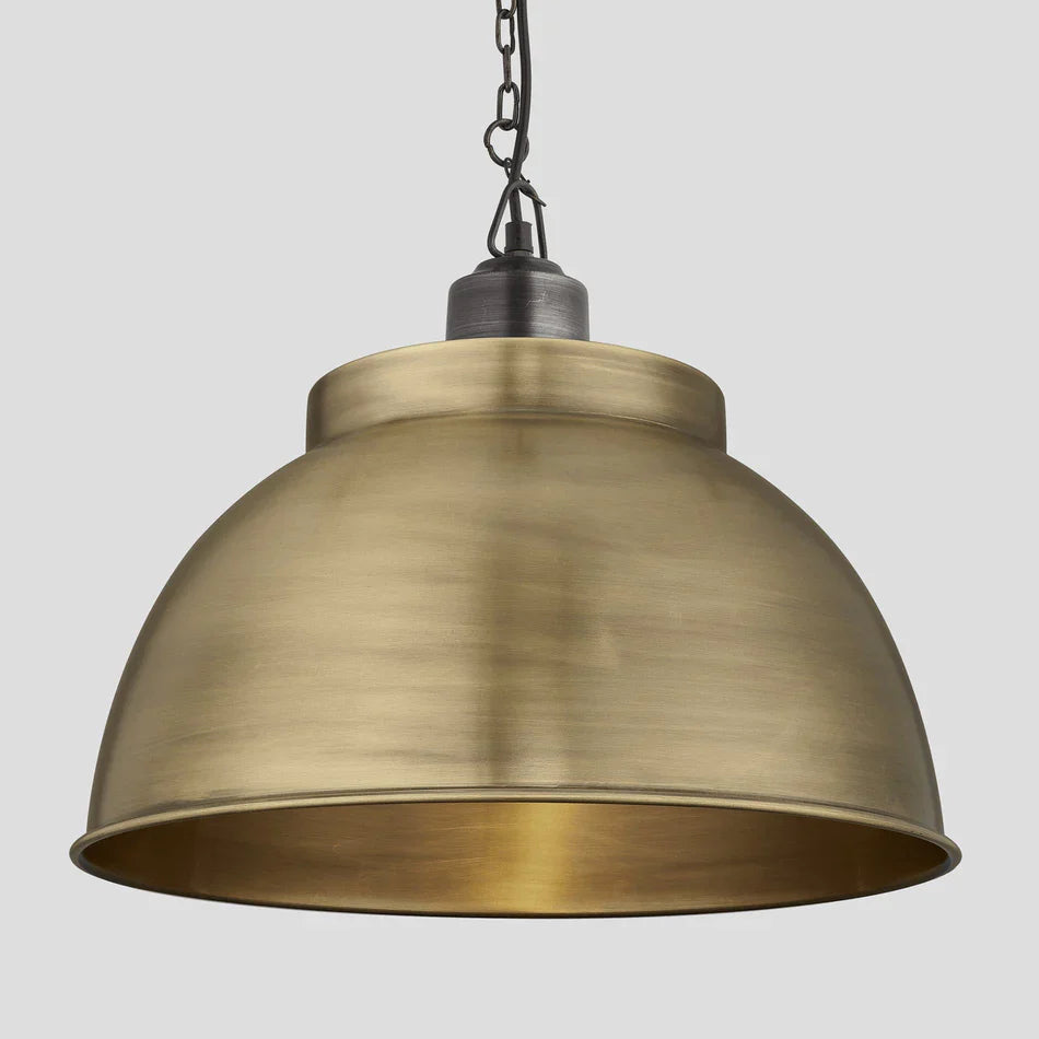 Brooklyn Dome Pendant - 17 Inch - Brass