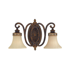 Drawing Room 2Lt Wall Light - Walnut Finish