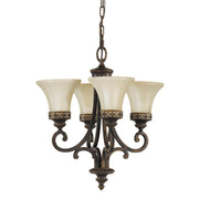 Drawing Room 4Lt Centre Ceiling Light - Walnut Finish