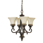 Drawing Room 4Lt Centre Ceiling Light - Walnut Finish