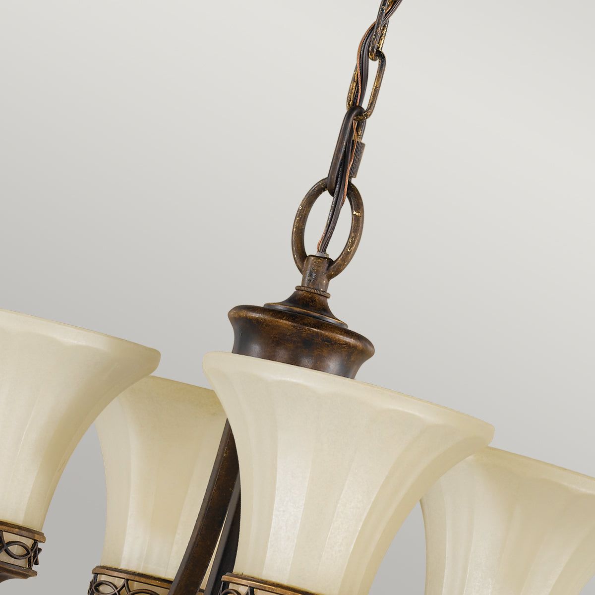 Drawing Room 4Lt Centre Ceiling Light - Walnut Finish