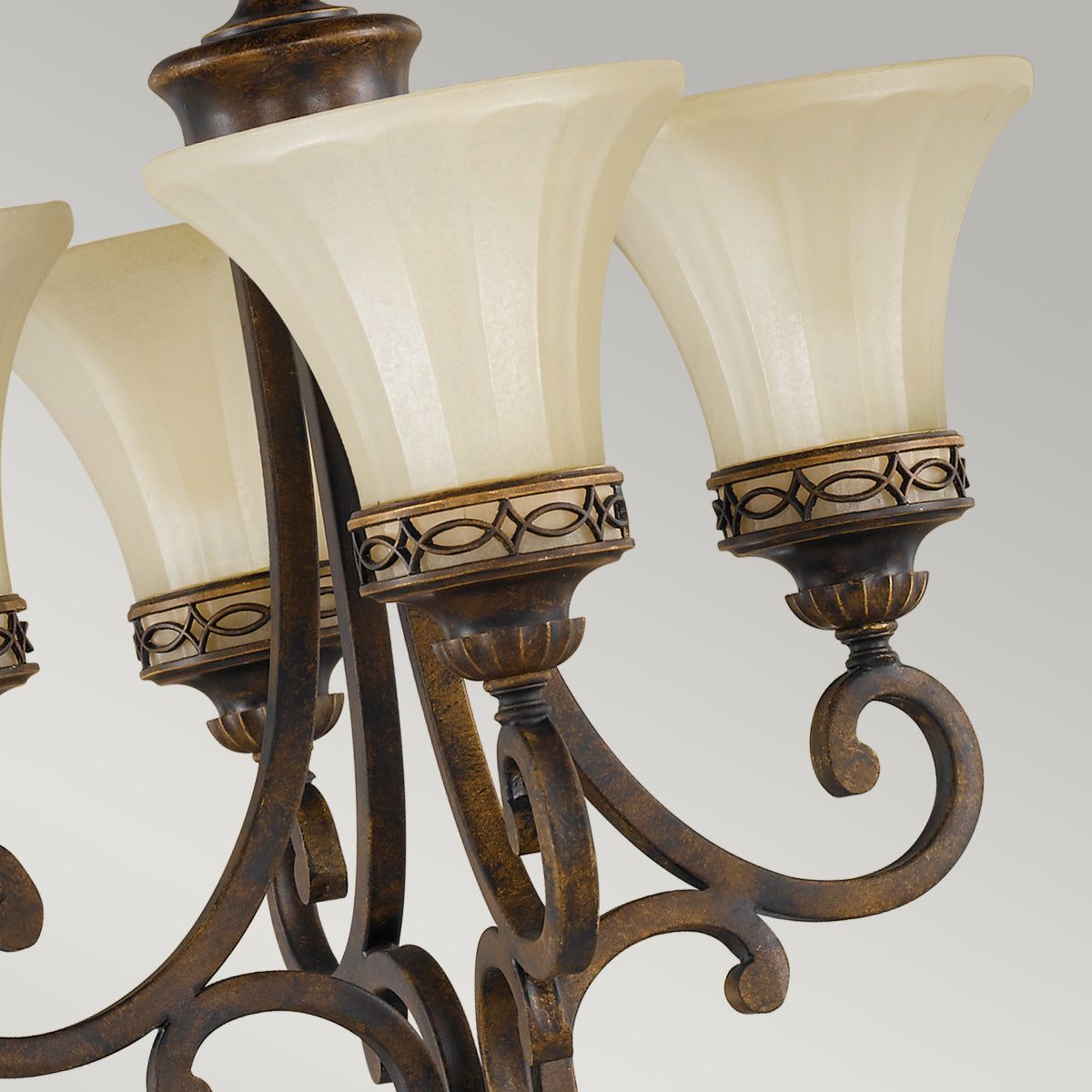 Drawing Room 4Lt Centre Ceiling Light - Walnut Finish