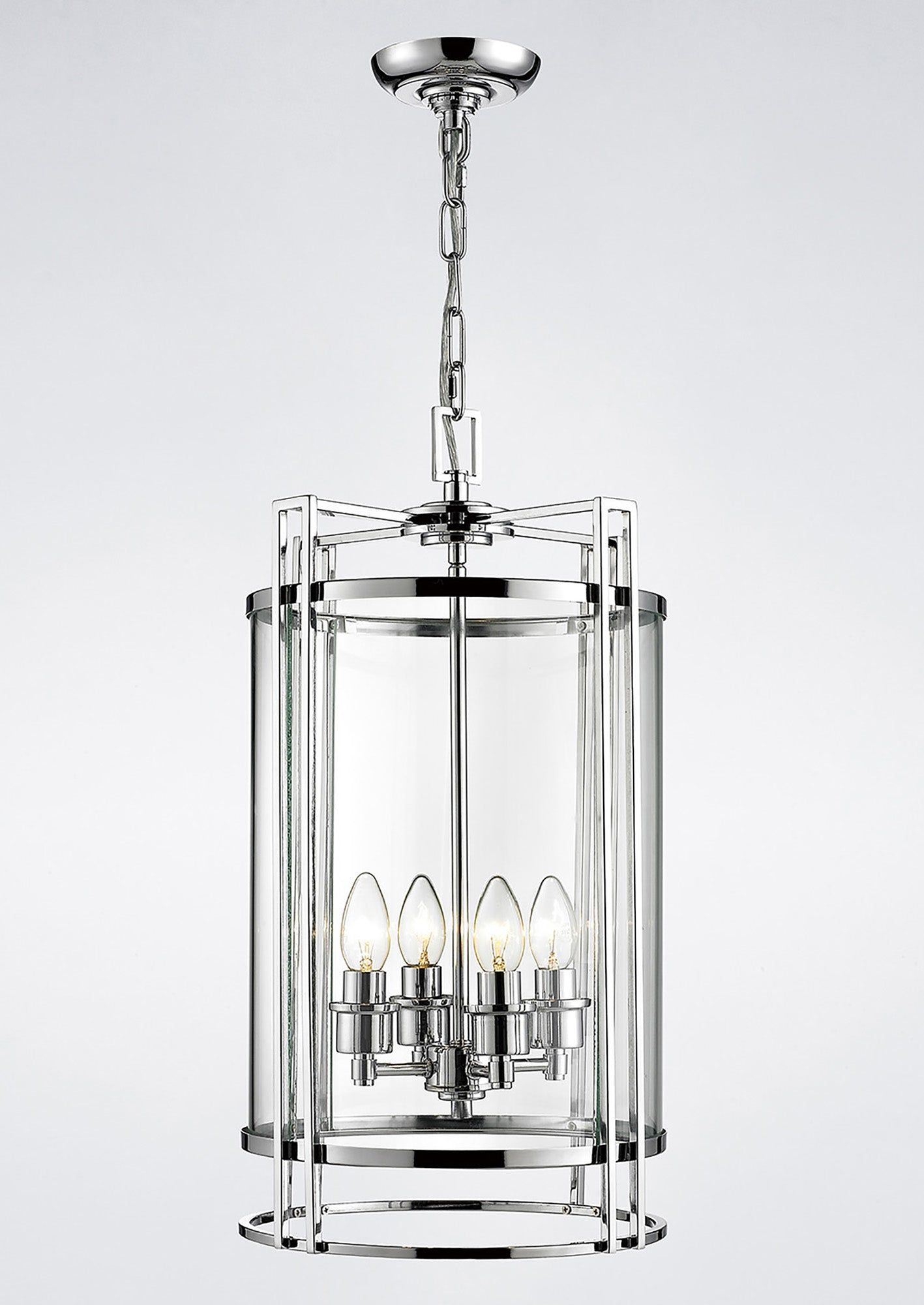 Eaton Pendant 3,4,6,12 Light E14 Polished Chrome/Glass