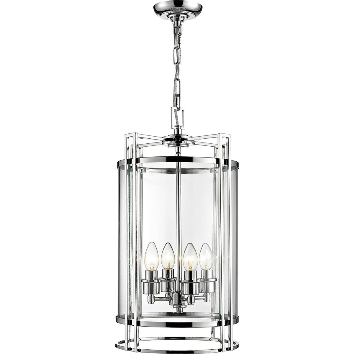 Eaton Pendant 3,4,6,12 Light E14 Polished Chrome/Glass