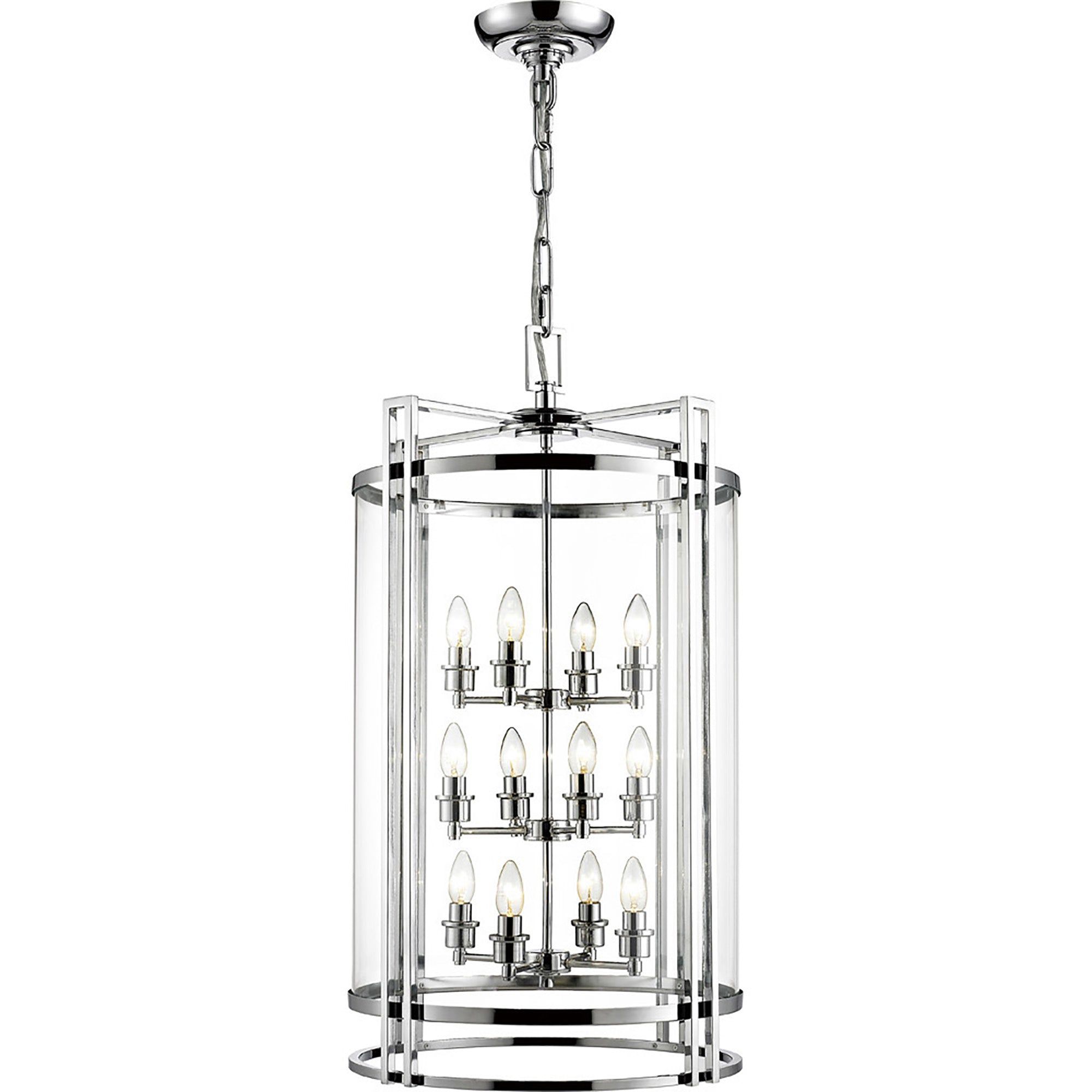 Eaton Pendant 3,4,6,12 Light E14 Polished Chrome/Glass