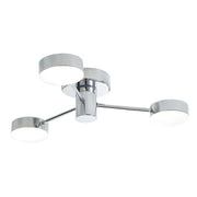 Edessa 5x5w/3x5w LED Ceiling Light Chrome - Cusack Lighting