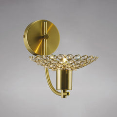 Ellen Wall Lamp 1 Light Brass/Satin Nickel/Crystal