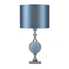 Elsa Table Lamp Blue Mosaic complete with Shade - Cusack Lighting