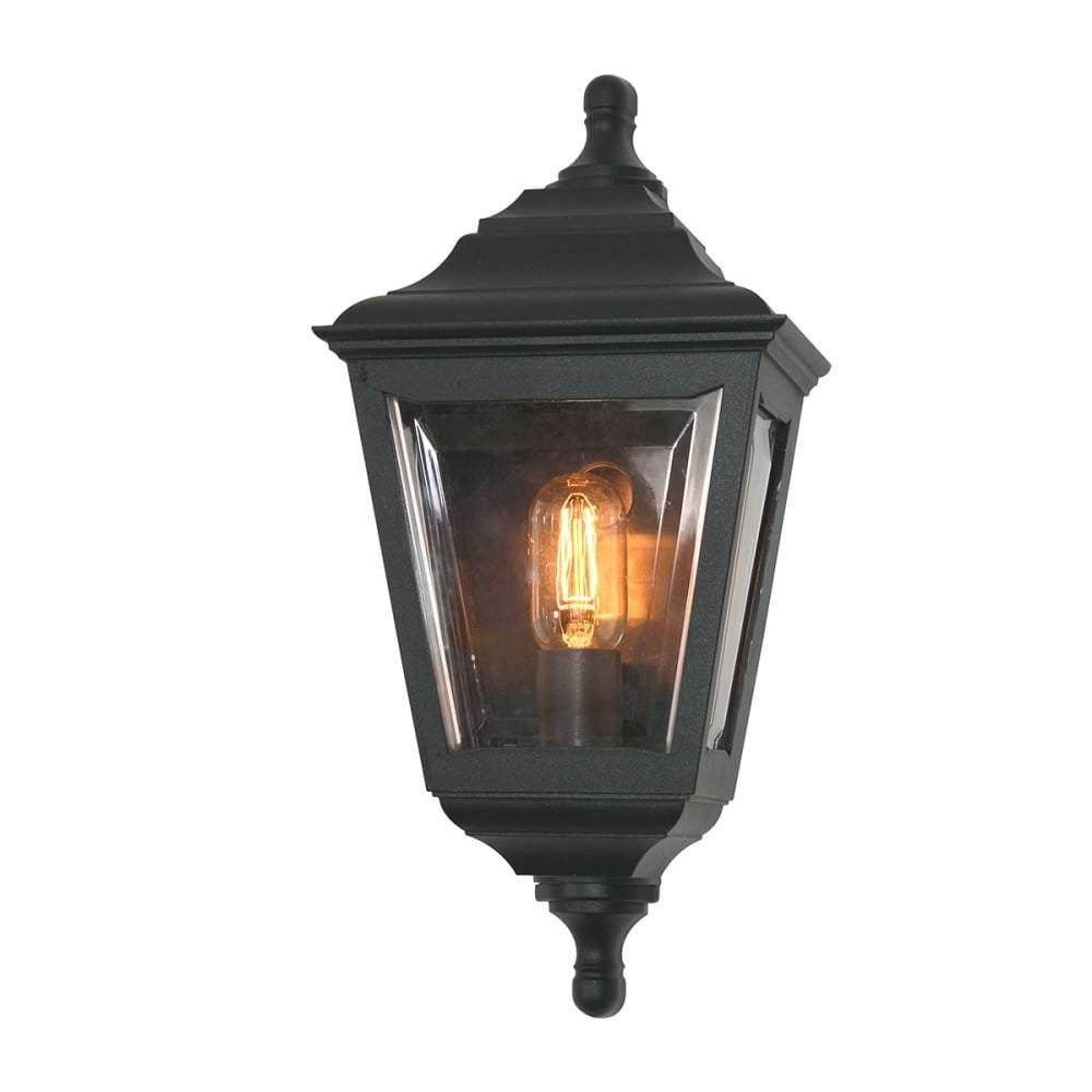 Elstead Kerry Coastal Collection Flush Mount Black Lantern - Cusack Lighting