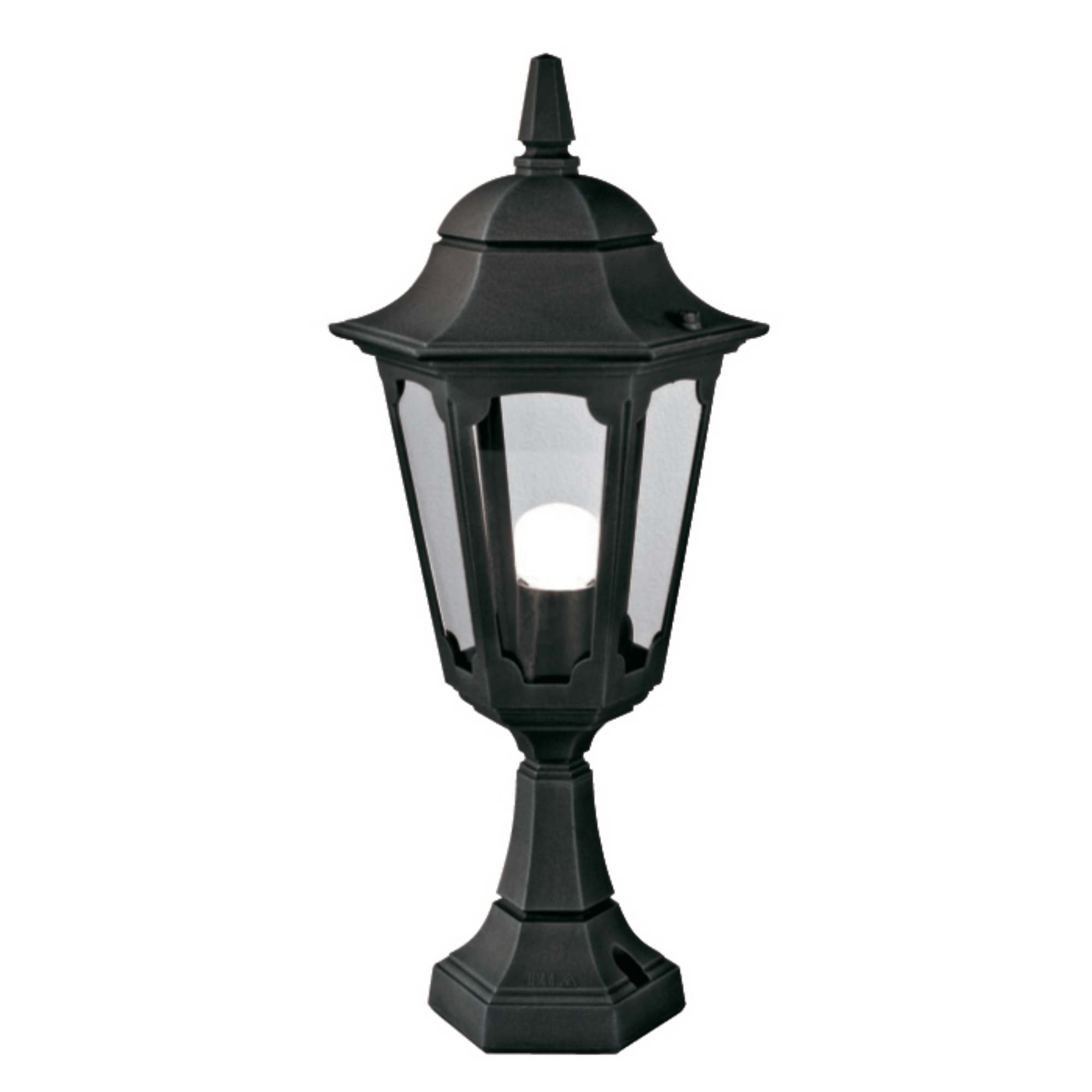 Elstead Parish 1 Light Pedestal Lantern - Black - Cusack Lighting