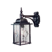 Elstead Wexford 1 Light Down Wall Lantern - Black/Silver - Cusack Lighting