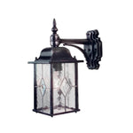 Elstead Wexford 1 Light Down Wall Lantern - Black/Silver - Cusack Lighting