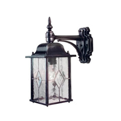 Elstead Wexford 1 Light Down Wall Lantern - Black/Silver - Cusack Lighting