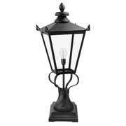 Elstead Wilmslow 1 Light Pedestal Lantern - Black - Cusack Lighting