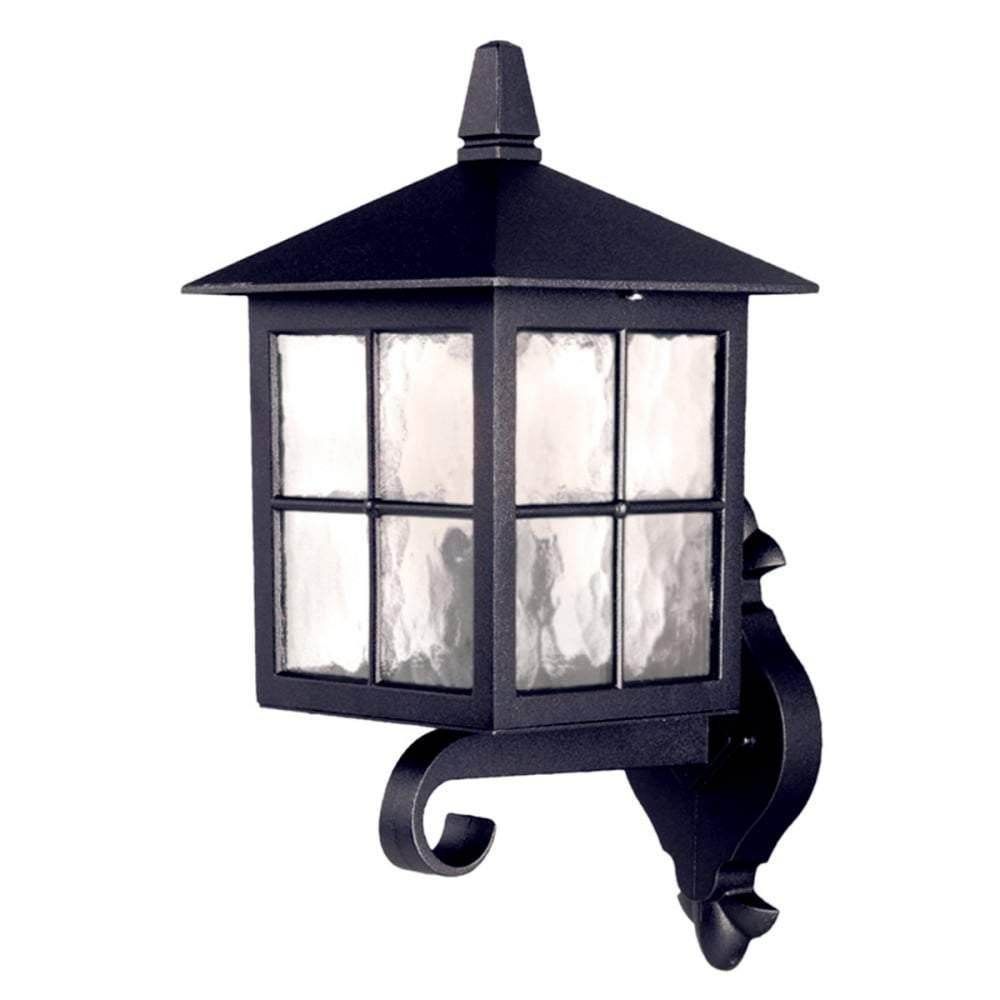 Elstead Winchester 1 Light Wall Up Lantern - Black - Cusack Lighting