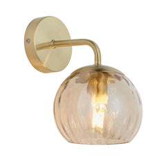 ENDON Dimple Wall Light - Champagne Brass Finish