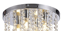Envoy Ceiling Light, 4 x G9, IP44, Polished Chrome & Crystal Bathroom Ceiling Light