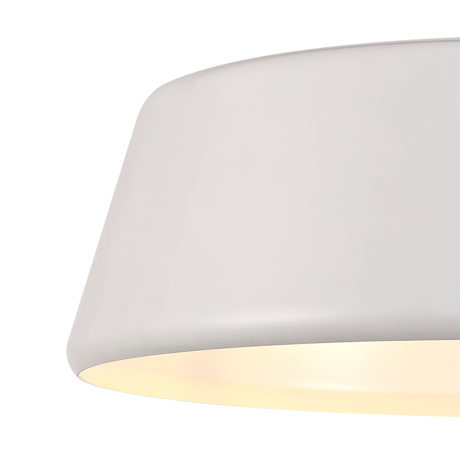Equi Single Large Pendant, 1 Light Adjustable E27, Gloss Black/Gloss White