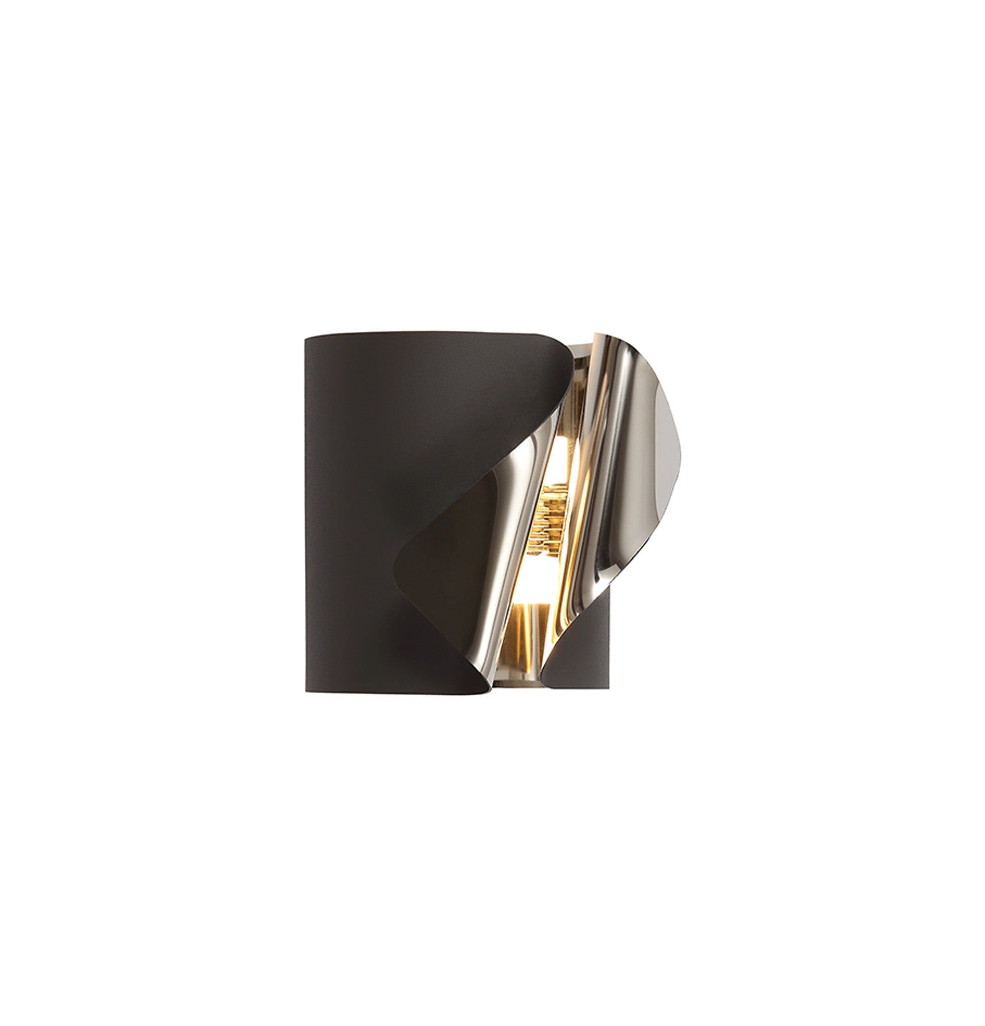 Enticing Wall Lamp, 1 x 7W LED, 3000K, 490lm, Sand Anthracite/Polished Chrome, 3yrs Warranty