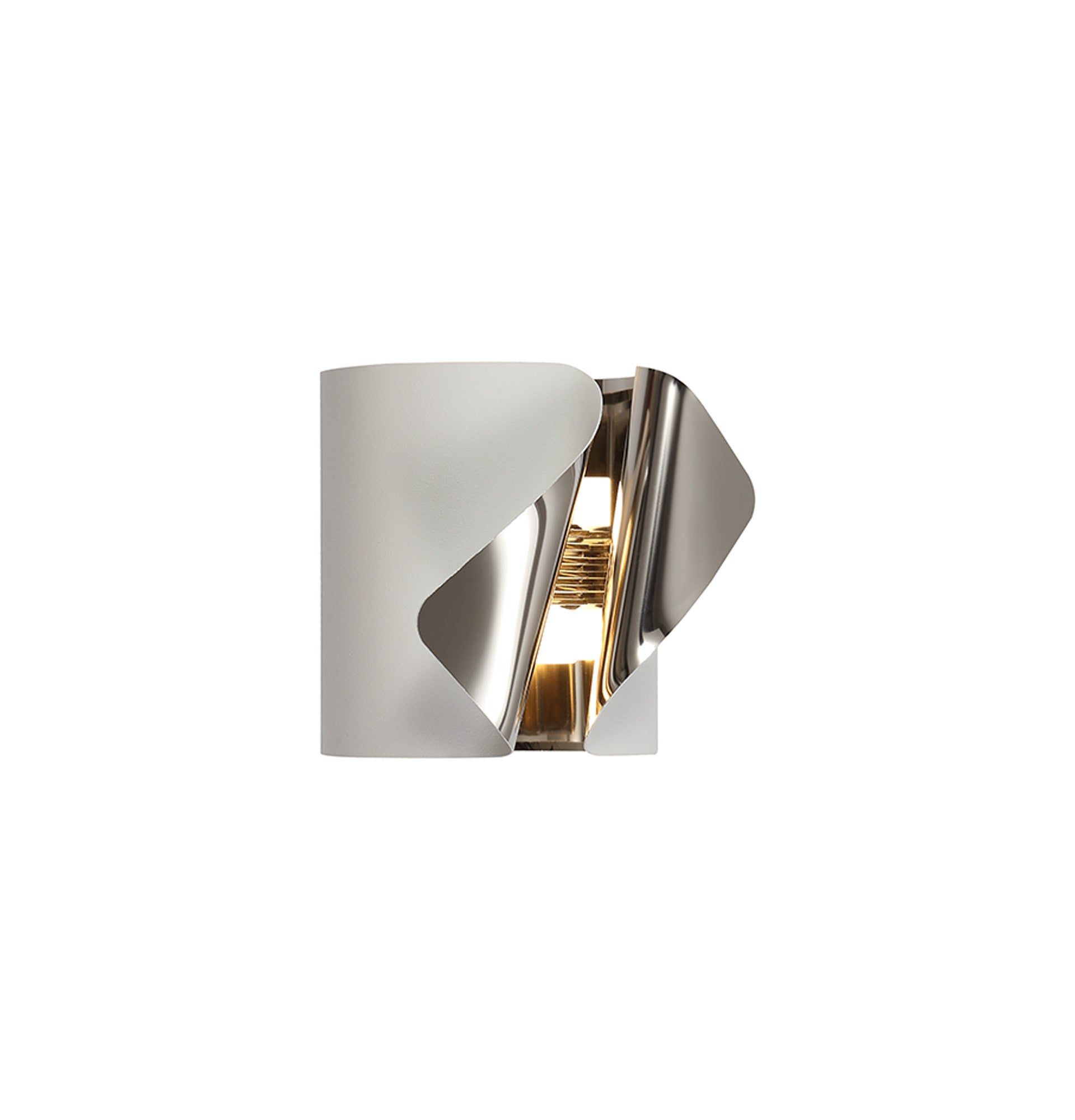 Enticing Wall Lamp, 1 x 7W LED, 3000K, 490lm, Sand Anthracite/Polished Chrome, 3yrs Warranty