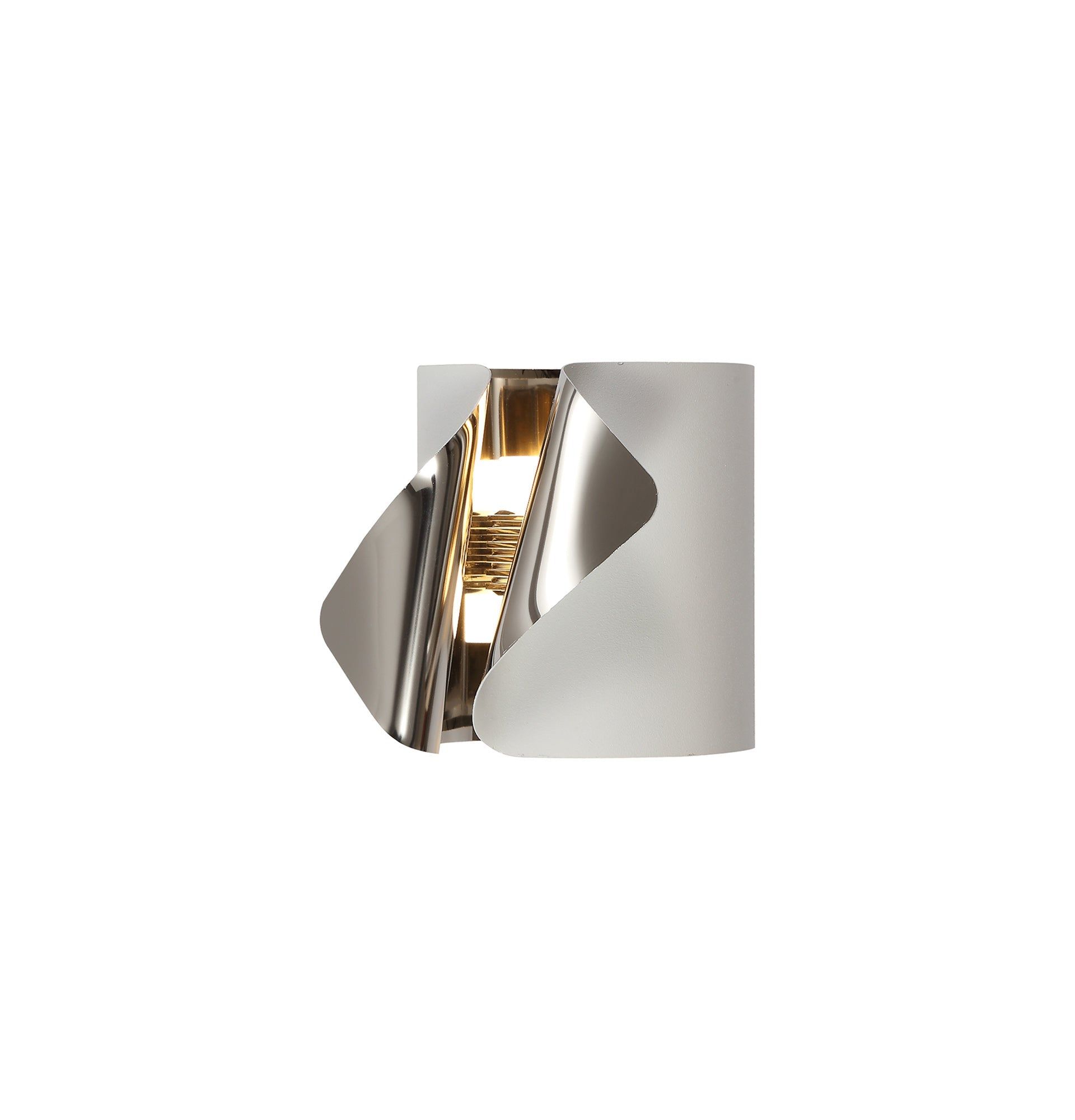 Enticing Wall Lamp, 1 x 7W LED, 3000K, 490lm, Sand Anthracite/Polished Chrome, 3yrs Warranty