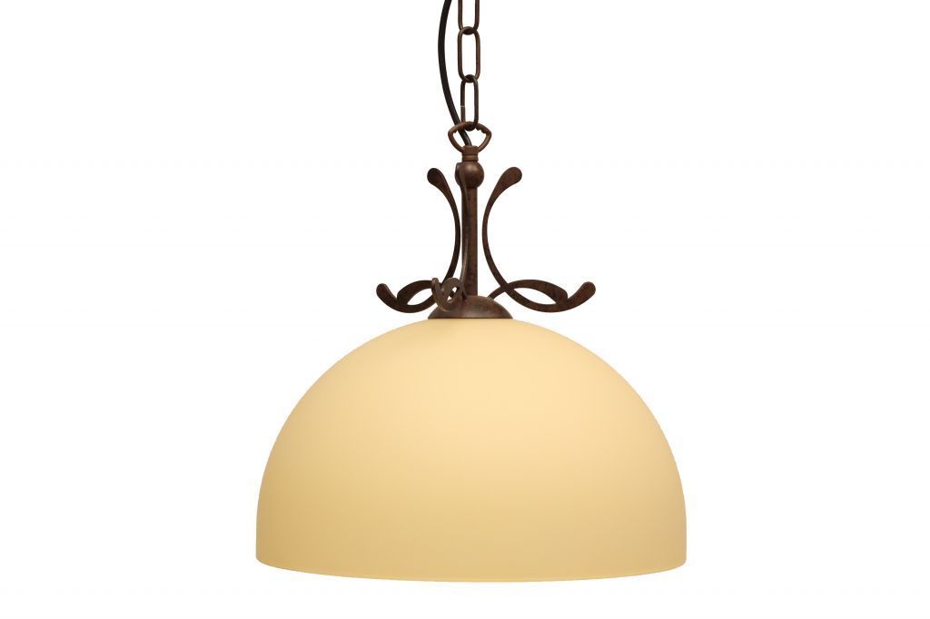 Fabia 1 Light Pendant Fitting Brown - Cusack Lighting