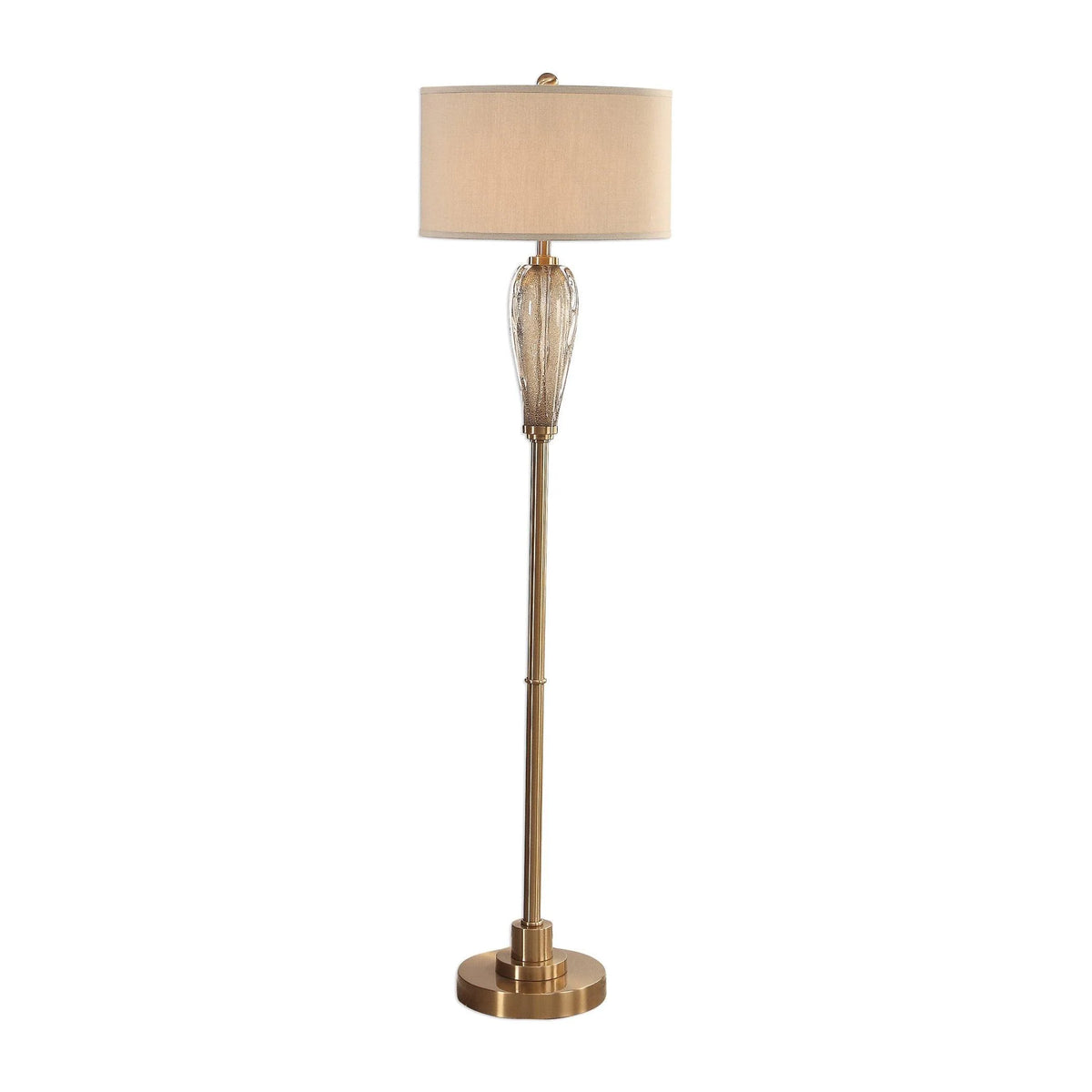 Fauna Floor Lamp - Bronze & Light Beige Linen Finish