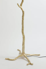 Feather Floor Lamp - Gold & White Finish