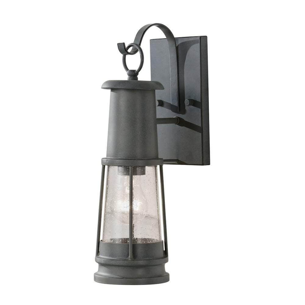 Feiss Marine Style Blue Grey Oil Style Wall Lantern with Speckled Glass - Cusack Lighting