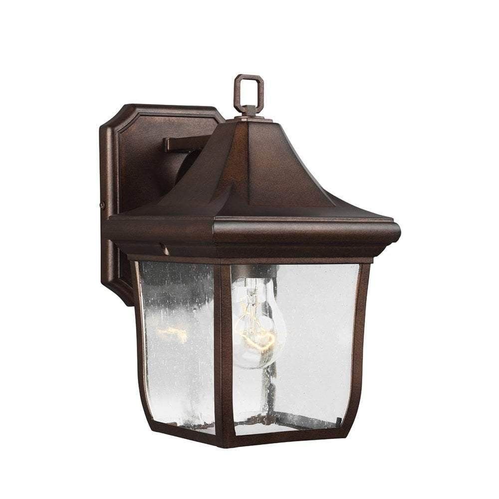 Feiss Oakmont Small Wall Lantern - Patina Bronze - Cusack Lighting