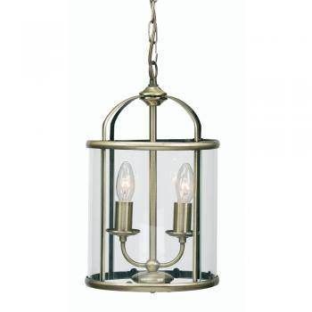 Fern 2 Light Antique Brass - Cusack Lighting