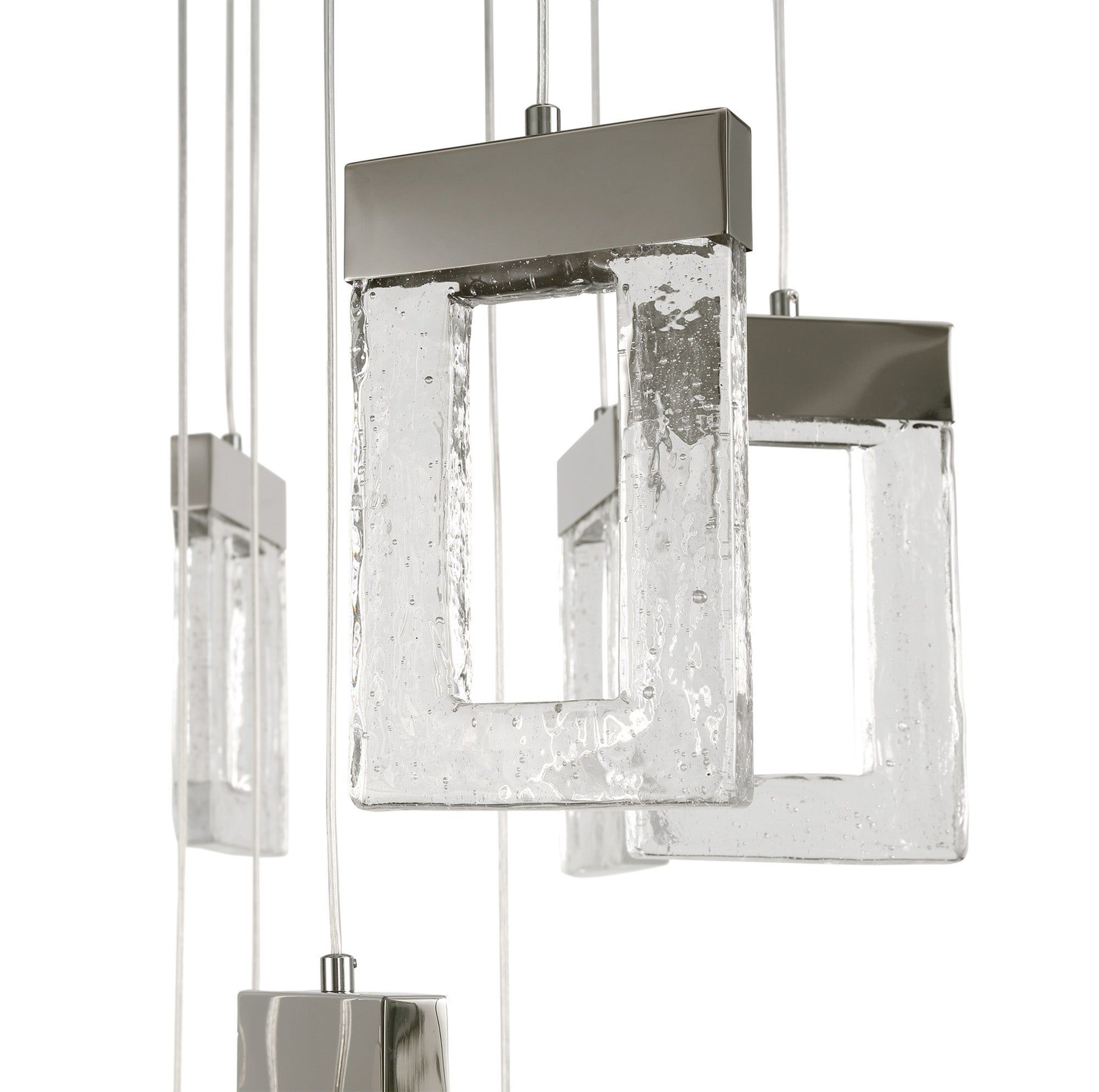 Fior Pendant 5m, 21 x 4.5W LED, 3000K, 3360lm, Polished Chrome, 3yrs Warranty Item Weight: 25.8kg