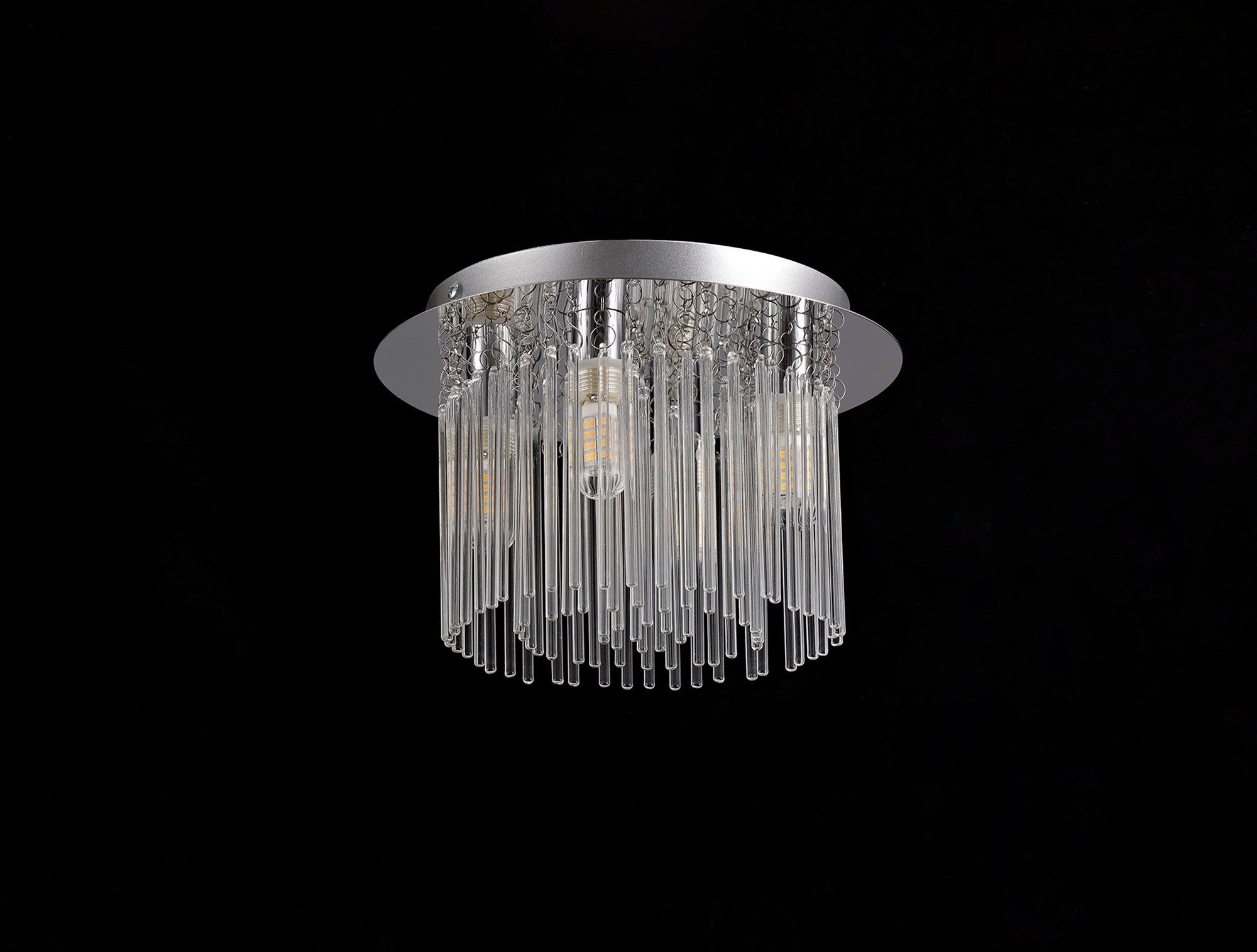 Floria Ceiling Light, 4 x G9, IP44, Polished Chrome & Clear Glass Bathroom Ceiling Light