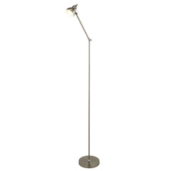 FOCUS FLOOR LAMP SATIN SILVER & CHROME - Cusack Lighting