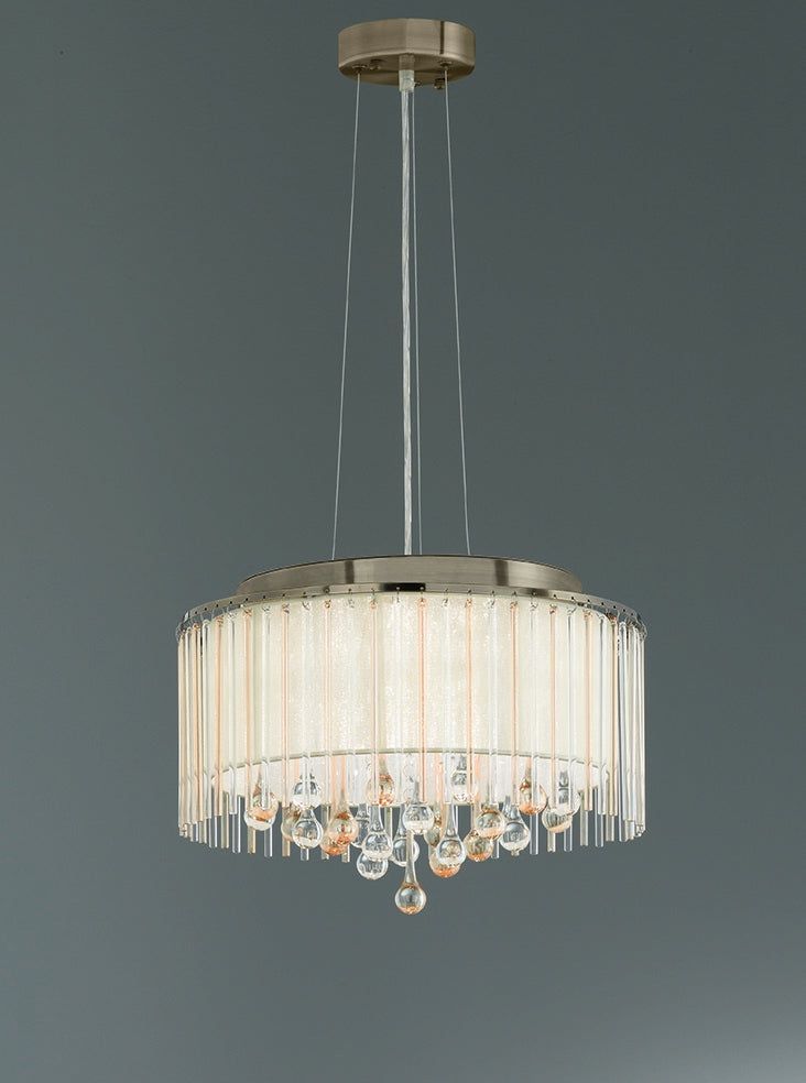 Angelique 6/8Lt Centre Ceiling Light - Bronze Finish